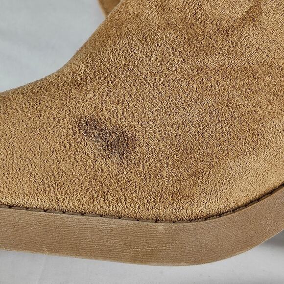 POP WOMEN'S FRAMEWORK COWBOY LIGHT BROWN SUEDE-LOOK BOOTS – SIZE 7M – 3" HEEL - Picture 8 of 11